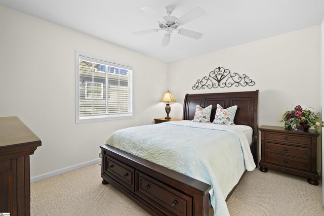 1230 Melton Rd Unit 101, West Union, SC 29696 - bedroom with baseboards, ceiling fan, and light colored carpet