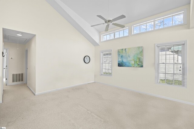 1230 Melton Rd Unit 101, West Union, SC 29696 - spare room featuring visible vents, baseboards, a ceiling fan, attic access, and carpet floors