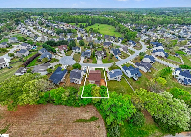 birds eye view of property featuring a residential view