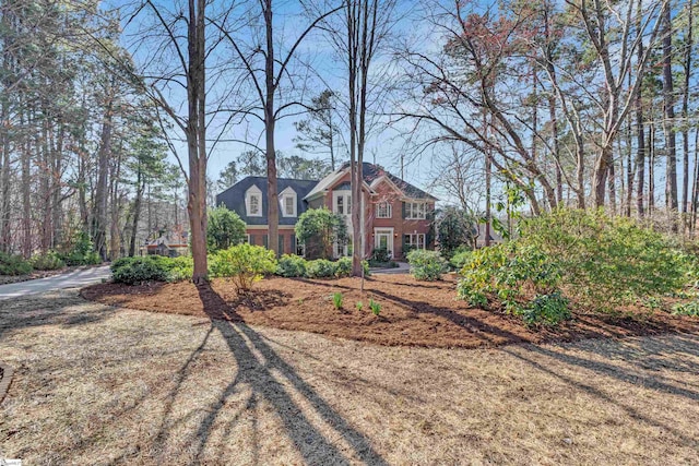 view of front of property with brick siding