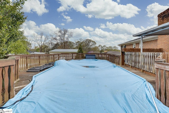 view of yard featuring a deck