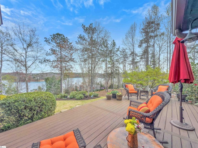 511 Palmer Way, Sunset, SC 29685 - deck featuring a water view