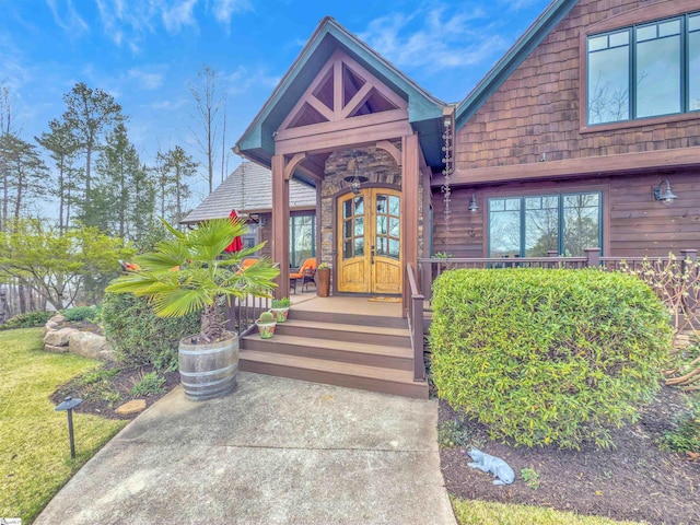 511 Palmer Way, Sunset, SC 29685 - entrance to property featuring french doors