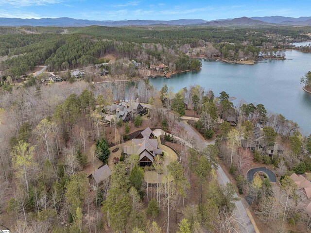 511 Palmer Way, Sunset, SC 29685 - aerial view with a water and mountain view and a wooded view