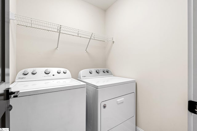 130 Park Ave, Greer, SC 29651 - clothes washing area with washer and dryer and laundry area