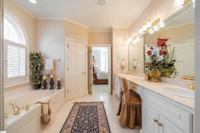 6 Bentford Ct, Simpsonville, SC 29681 - ensuite bathroom featuring tile patterned floors, a sink, double vanity, ensuite bathroom, and a bath