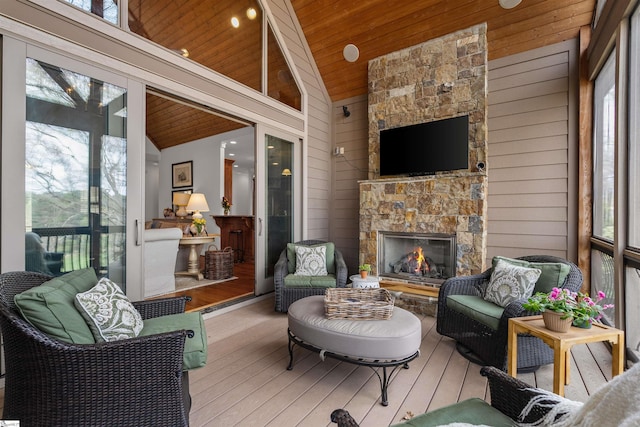 sunroom / solarium with a wealth of natural light