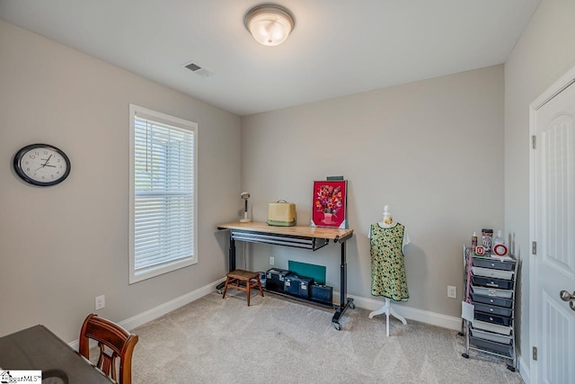 7 Ridgebury Pl, Greenville, SC 29607 - carpeted home office featuring baseboards and visible vents