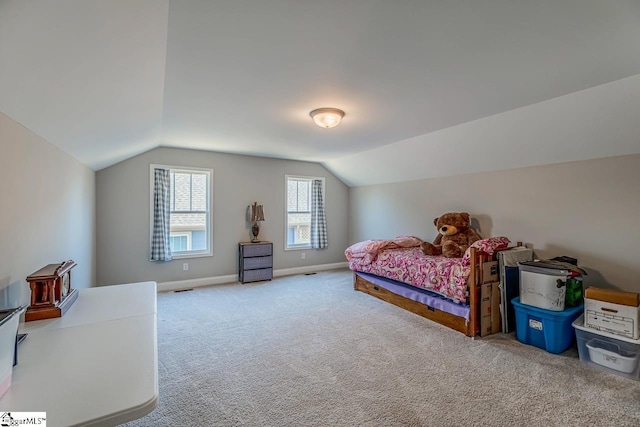 7 Ridgebury Pl, Greenville, SC 29607 - carpeted bedroom featuring baseboards, lofted ceiling, and visible vents