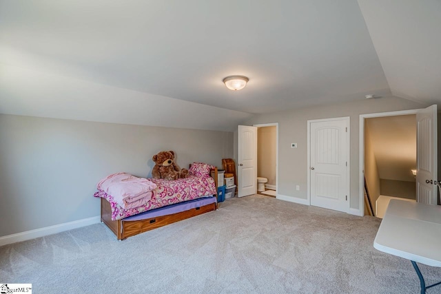 7 Ridgebury Pl, Greenville, SC 29607 - bedroom with baseboards, vaulted ceiling, and carpet flooring