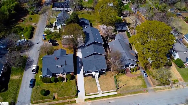 aerial view featuring a residential view