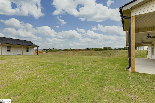 114 Walters Way, Pickens, SC 29671 - view of grassy yard featuring ceiling fan and a patio area