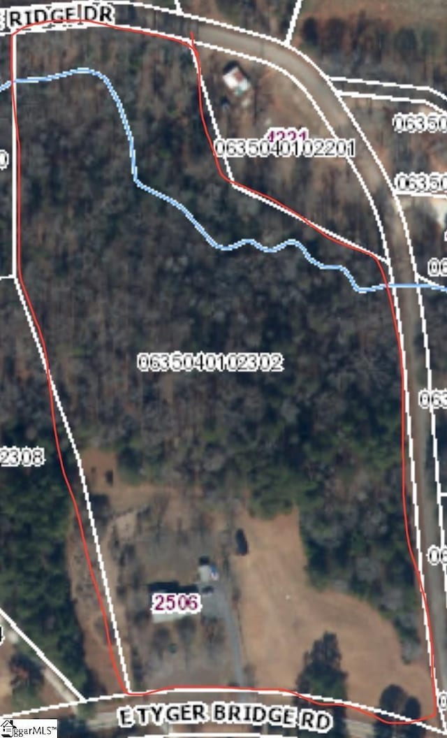 2506 E Tyger Bridge Rd, Greer, SC 29651 - aerial map of property and surrounding area