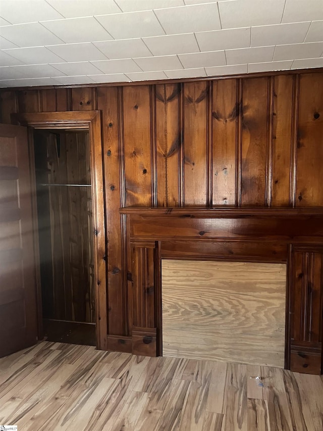 1273 Powerhouse Rd, Ware Shoals, SC 29692 - interior details with wooden walls and wood finished floors