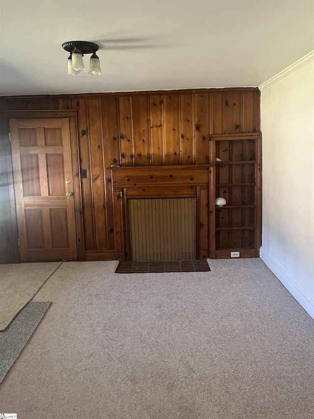 1273 Powerhouse Rd, Ware Shoals, SC 29692 - unfurnished living room with baseboards and carpet floors