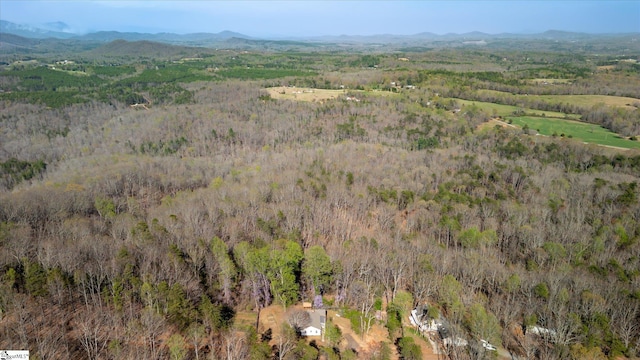 aerial view featuring a mountain view