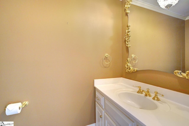 206 Chelsea Ln, Greer, SC 29650 - bathroom with ornamental molding and vanity