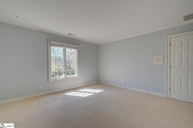 206 Chelsea Ln, Greer, SC 29650 - unfurnished room with visible vents, crown molding, and carpet flooring