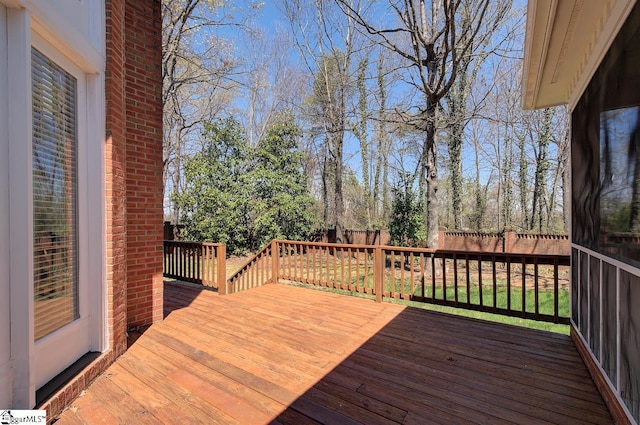 206 Chelsea Ln, Greer, SC 29650 - wooden terrace with fence
