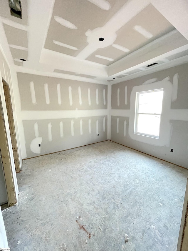 view of spare room