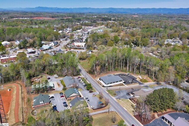 aerial view featuring a mountain view