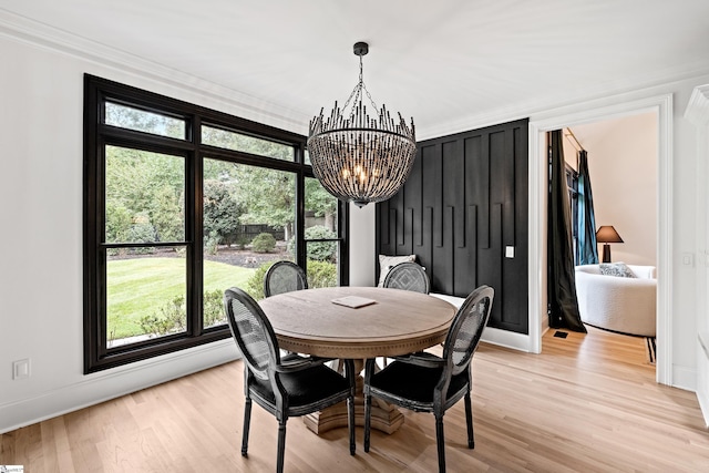 3 Bailey Knoll Ct, Simpsonville, SC 29681 - dining space with baseboards, an inviting chandelier, and light wood finished floors