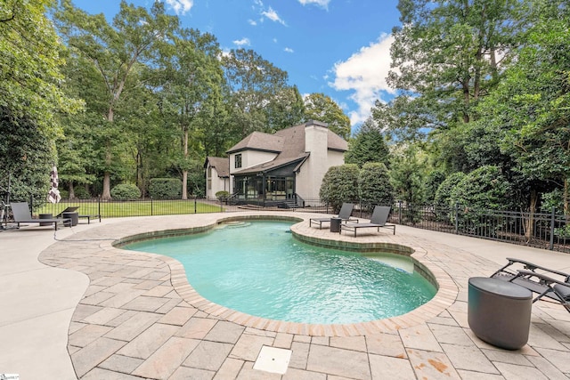 3 Bailey Knoll Ct, Simpsonville, SC 29681 - view of swimming pool featuring fence, a patio area, and a fenced in pool