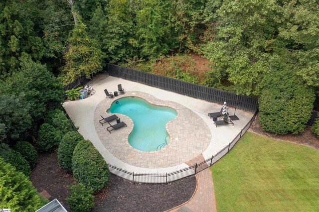 3 Bailey Knoll Ct, Simpsonville, SC 29681 - view of pool featuring a patio, a fenced in pool, and a fenced backyard