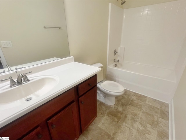 410 Airdale Ln, Simpsonville, SC 29680 - full bathroom with toilet, shower / tub combination, and vanity