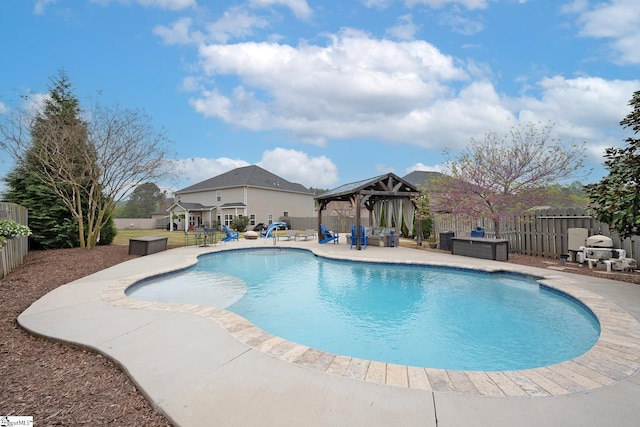 313 Rosendale Way, Simpsonville, SC 29681 - view of swimming pool with a patio area, a fenced backyard, a gazebo, and a fenced in pool