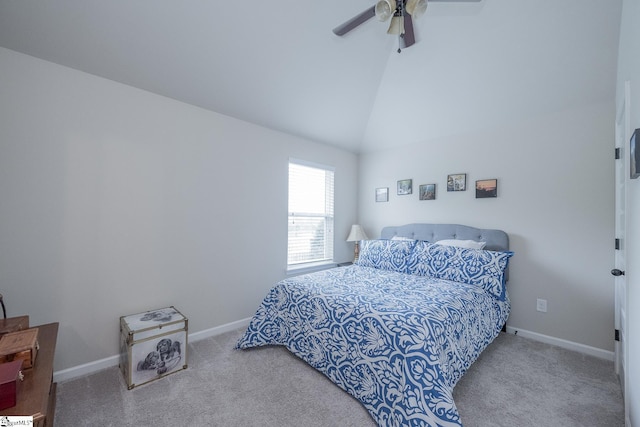 313 Rosendale Way, Simpsonville, SC 29681 - bedroom featuring high vaulted ceiling, ceiling fan, baseboards, and carpet floors