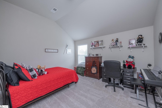 313 Rosendale Way, Simpsonville, SC 29681 - carpeted bedroom featuring lofted ceiling and visible vents