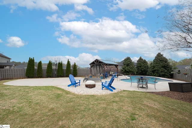 313 Rosendale Way, Simpsonville, SC 29681 - view of pool with a fenced in pool, a gazebo, a patio area, and fence
