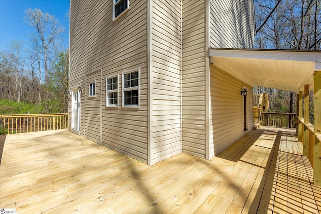 view of wooden deck