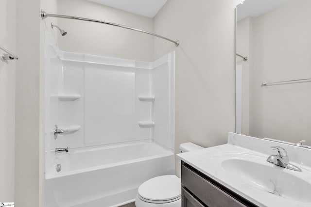 308 Kelby St, Travelers Rest, SC 29690 - bathroom featuring toilet, vanity, and shower / washtub combination