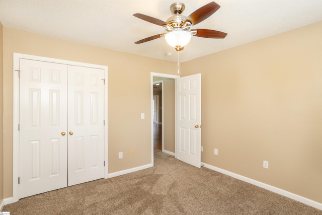213 Lexington Place Way, Greenville, SC 29615 - unfurnished bedroom featuring a ceiling fan, carpet, a closet, and baseboards