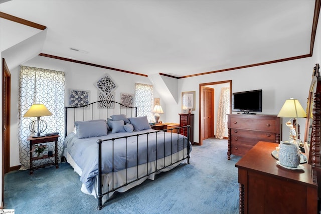 202 Mornington Ct, Simpsonville, SC 29681 - carpeted bedroom featuring baseboards, ornamental molding, visible vents, and multiple windows