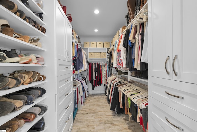 view of walk in closet