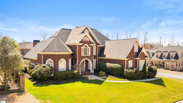 100 Breeds Hill Way, Greer, SC 29650 - view of front facade featuring brick siding, a shingled roof, and a front lawn