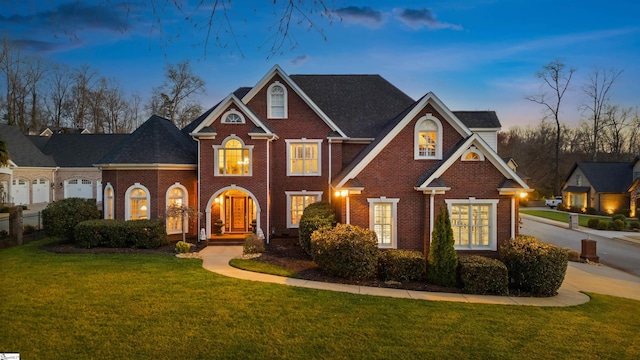 100 Breeds Hill Way, Greer, SC 29650 - view of front facade with brick siding and a front lawn
