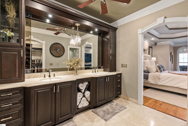 100 Breeds Hill Way, Greer, SC 29650 - ensuite bathroom featuring ensuite bathroom, a sink, and a ceiling fan