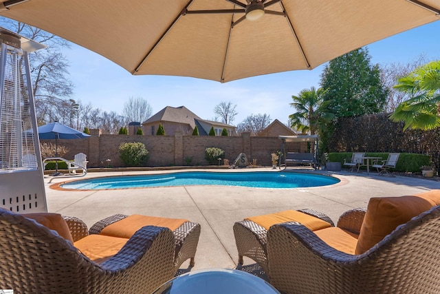 100 Breeds Hill Way, Greer, SC 29650 - view of pool with a fenced backyard, a fenced in pool, and a patio area