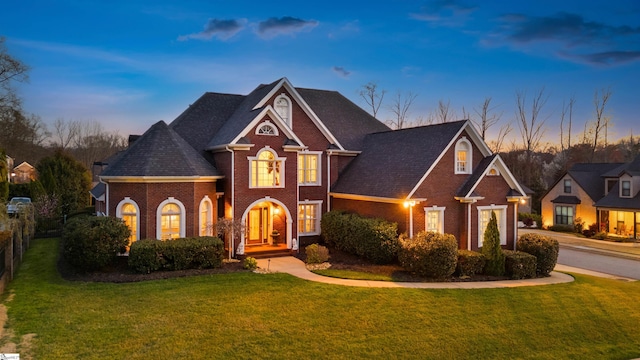 100 Breeds Hill Way, Greer, SC 29650 - traditional-style home featuring a front lawn and brick siding
