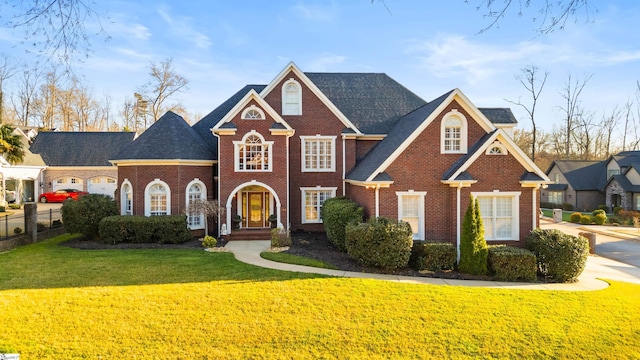 100 Breeds Hill Way, Greer, SC 29650 - view of front facade with a front yard and brick siding