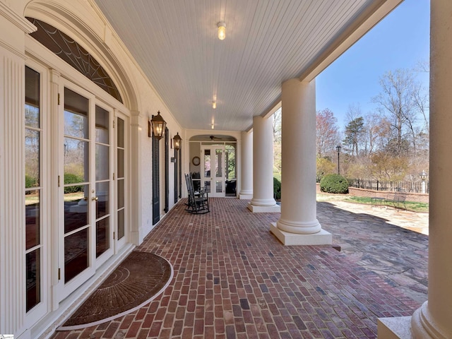 view of patio / terrace with french doors