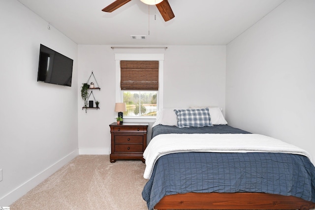 317 Encampment Blvd, Simpsonville, SC 29681 - bedroom with carpet, baseboards, ceiling fan, and visible vents