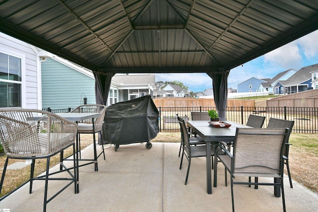 317 Encampment Blvd, Simpsonville, SC 29681 - view of patio / terrace featuring a grill, a gazebo, and outdoor dining space