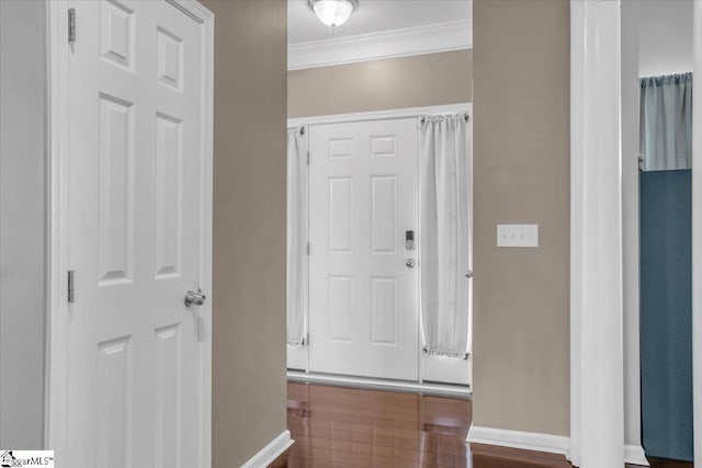513 Rio Grande Pl, Simpsonville, SC 29680 - foyer entrance with baseboards, crown molding, and wood finished floors
