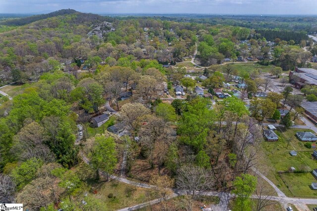 123 Cobb St, Easley, SC 29640 - drone / aerial view featuring a wooded view