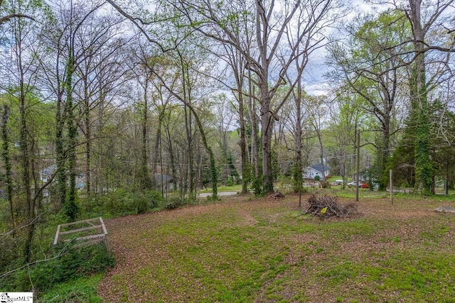 123 Cobb St, Easley, SC 29640 - view of yard with a forest view